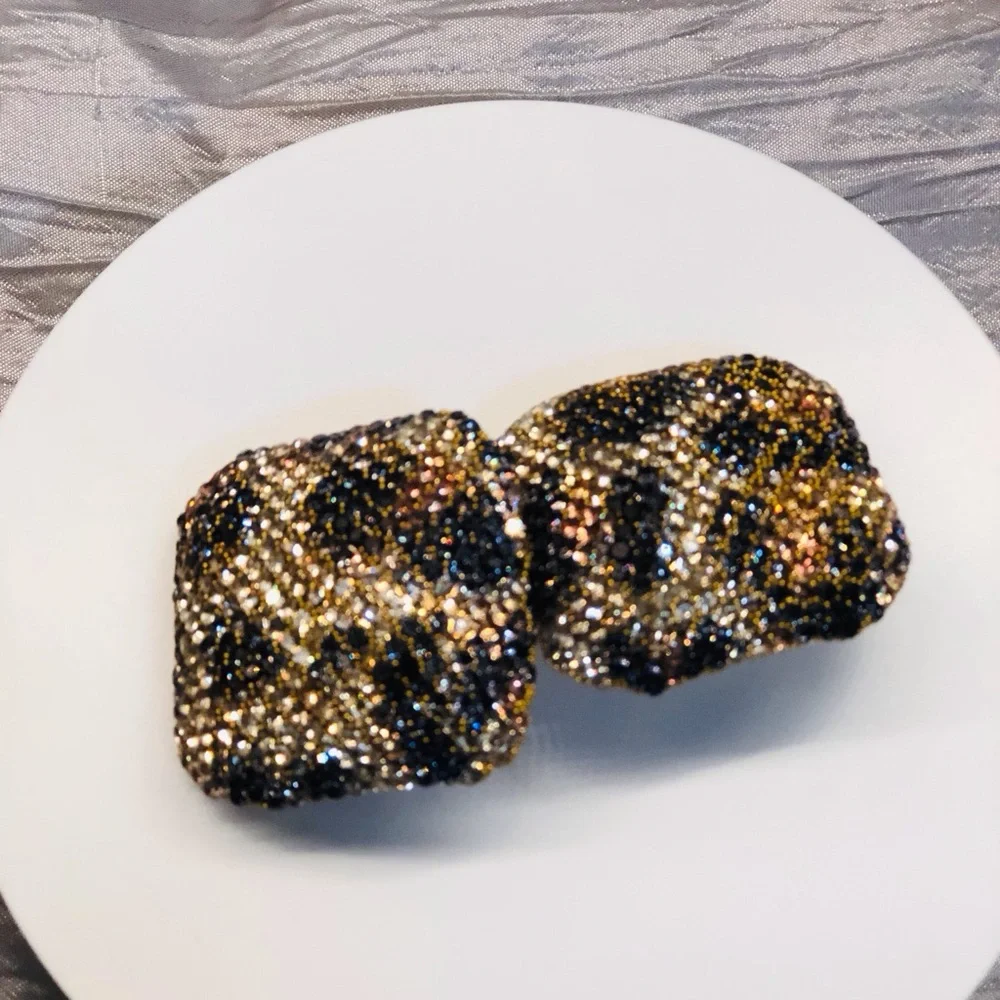 Leopard Print Bling Gold and Black Jewelry Set - Picture 9 of 14